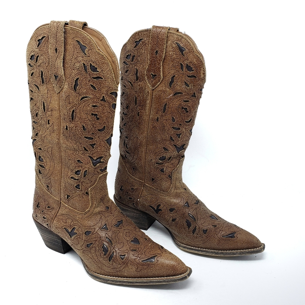 Laredo Miranda Pointy Toe Western Cowboy Boots